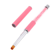 nail art pen rhinestone diamond acrylic handle beauty nail uv gel manicure salon brush pink J4U66