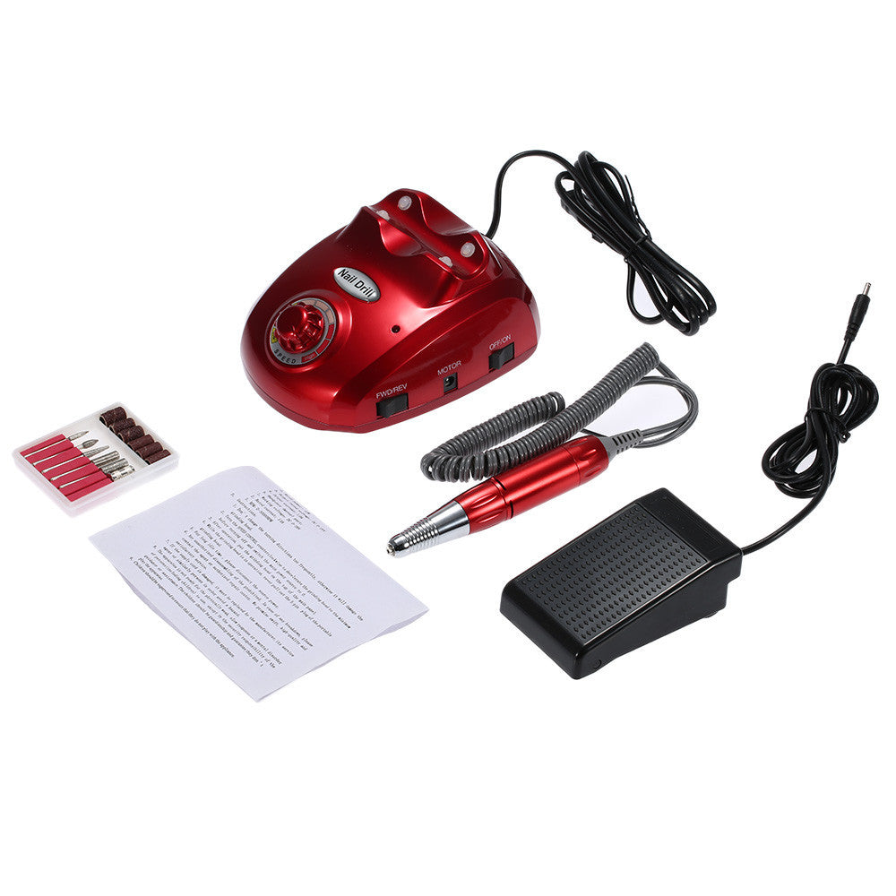 nail art salon manicure pedicure kit 220v electric nail drill file machine with emery rods and sand bits nail tools J4U66