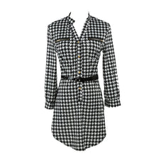 women sexy dress bodycon dresses v neck three quarter sleeve plaid vintage dress bandage dress clubwear J4U66