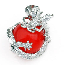 Punk Gems Dragon Wrap Inlaid Ball Charm Pendant Bead For Necklace Fashion Jewelry J4U66