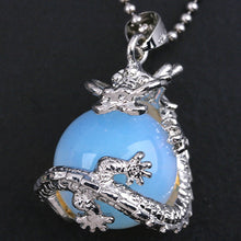 Punk Gems Dragon Wrap Inlaid Ball Charm Pendant Bead For Necklace Fashion Jewelry J4U66