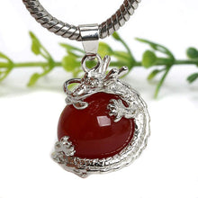 Punk Gems Dragon Wrap Inlaid Ball Charm Pendant Bead For Necklace Fashion Jewelry J4U66