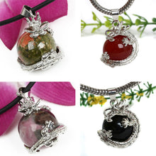 Punk Gems Dragon Wrap Inlaid Ball Charm Pendant Bead For Necklace Fashion Jewelry J4U66