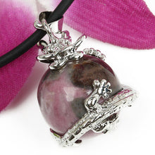 Punk Gems Dragon Wrap Inlaid Ball Charm Pendant Bead For Necklace Fashion Jewelry J4U66