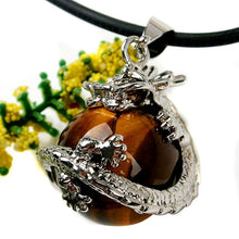 Punk Gems Dragon Wrap Inlaid Ball Charm Pendant Bead For Necklace Fashion Jewelry J4U66
