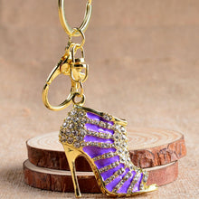 Purse Bags Pendant Holder Chains Key Rings Gifts For Women 11 Colors s Women Crystal Rhinestone High Heeled Shoe Keychain J4U66