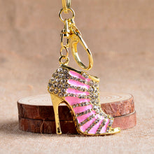 Purse Bags Pendant Holder Chains Key Rings Gifts For Women 11 Colors s Women Crystal Rhinestone High Heeled Shoe Keychain J4U66