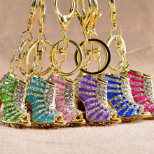 Purse Bags Pendant Holder Chains Key Rings Gifts For Women 11 Colors s Women Crystal Rhinestone High Heeled Shoe Keychain J4U66