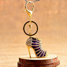 Purse Bags Pendant Holder Chains Key Rings Gifts For Women 11 Colors s Women Crystal Rhinestone High Heeled Shoe Keychain J4U66