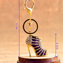 Purse Bags Pendant Holder Chains Key Rings Gifts For Women 11 Colors s Women Crystal Rhinestone High Heeled Shoe Keychain J4U66