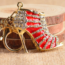 Purse Bags Pendant Holder Chains Key Rings Gifts For Women 11 Colors s Women Crystal Rhinestone High Heeled Shoe Keychain J4U66