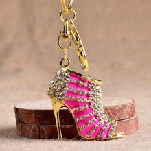 Purse Bags Pendant Holder Chains Key Rings Gifts For Women 11 Colors s Women Crystal Rhinestone High Heeled Shoe Keychain J4U66