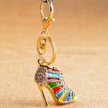 Purse Bags Pendant Holder Chains Key Rings Gifts For Women 11 Colors s Women Crystal Rhinestone High Heeled Shoe Keychain J4U66