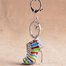 Purse Bags Pendant Holder Chains Key Rings Gifts For Women 11 Colors s Women Crystal Rhinestone High Heeled Shoe Keychain J4U66