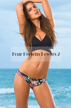 push up bikini brazilian sexy yellow bandage lotus leaf edge set bandage push up padded swimwear bathing beachwear lt7 J4U66