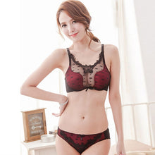 push up women sexy bra set deep u perspective lace underwear lingerie nylon outfits J4U66