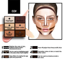 Face Shading Modification Of Color & Six-Color Contour Bronzer Highlighter Palette Set Trimming Powder Paste Composition J4U66