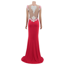 ROPALIA Sexy Backless Dress V-neck Embroider Trailing Party Beach Party Dress New J4U66