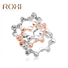 roxi 3pcs austrian crystal stackable rings beauty wave band ring bride wedding engagement love ring jewelry for women J4U66