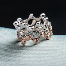 roxi 3pcs austrian crystal stackable rings beauty wave band ring bride wedding engagement love ring jewelry for women J4U66