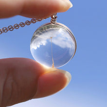 Real Dandelion Seeds Wish bottle Necklace Bottle Botanical Pendant Chain Necklace Gifts For Women s  J4U66