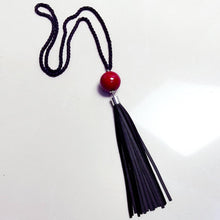 Red Beads ball pendant Necklaces leather Tassel Statement Necklace For Women Collar Jewelry S Long black chain Necklace J4U66