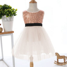 Red/Beige/Gray Girls Clothes Infant Sleeveless Kids Prom Dresses Tulle Sequins Princess Dress Costumes J4U66