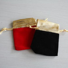 Red Black Velvet Drawstring Pouch/Jewelry Bag Packaging Jewelry Holder /Wedding Gift Bag 8.7*6.8cm J4U66