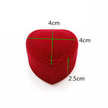 Red Heart Shaped Ring Box Mini Cute Red Carrying Cases For Rings Display Box Jewelry Packaging s J4U66