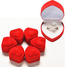 Red Heart Shaped Ring Box Mini Cute Red Carrying Cases For Rings Display Box Jewelry Packaging s J4U66