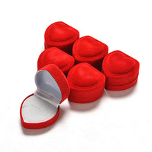 Red Heart Shaped Ring Box Mini Cute Red Carrying Cases For Rings Display Box Jewelry Packaging s J4U66