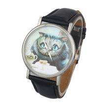 Relogio feminino Fashion & Casual Cute Cat Women Leather Band Analog Quartz Dial Wrist Watch Relojes mujer  J4U66
