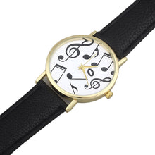 Relojes Mujer Casual Musical Notes Women Men Leather Band Analog Quartz Dial Wristwatch As Gift Relogio feminino  J4U66