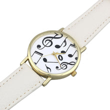 Relojes Mujer Casual Musical Notes Women Men Leather Band Analog Quartz Dial Wristwatch As Gift Relogio feminino  J4U66