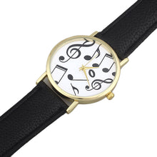 Relojes Mujer Casual Musical Notes Women Men Leather Band Analog Quartz Dial Wristwatch As Gift Relogio feminino  J4U66