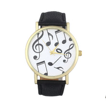 Relojes Mujer Casual Musical Notes Women Men Leather Band Analog Quartz Dial Wristwatch As Gift Relogio feminino  J4U66