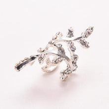 Retro Crystal Earings Warp Clip Ear ClipWomen's Jewelry Rhinestone Leaf Ear Cuff Earrings J4U66