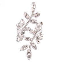 Retro Crystal Earings Warp Clip Ear ClipWomen's Jewelry Rhinestone Leaf Ear Cuff Earrings J4U66