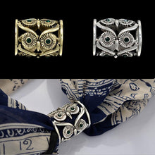 Retro Owl Scarf Buckle Crystal Scarf Holder Wedding Hollow Out Belt Brooches Clips Pins Bronze/Sliver Jewelry J4U66