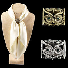 Retro Owl Scarf Buckle Crystal Scarf Holder Wedding Hollow Out Belt Brooches Clips Pins Bronze/Sliver Jewelry J4U66