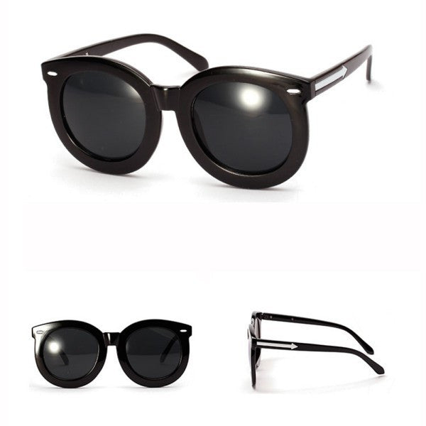 Retro Round Sun Glasses for Womens Mirror Lens Arrow Style Sunglasses Eyeglasses Eyewear  J4U66