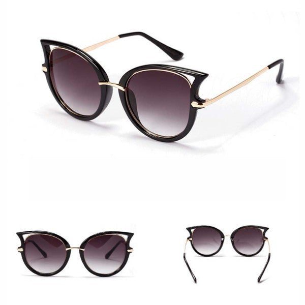 retro sunglasses  women men sunglasses metal frame golden leg cat eye shades eyeglasses J4U66
