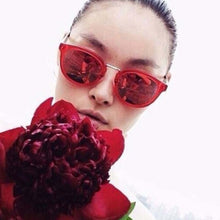 Retro Sunglasses Brand Designer Women Mirrored Lens Sun Glasses Candy Color Eyeglasses Palstic Frame  J4U66