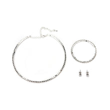 Rhinestone Crystal Choker Necklace Earrings and Bracelet Wedding Jewelry Sets Earrings Necklaces Bracelet Jewelry Sets J4U66