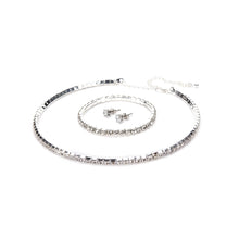 Rhinestone Crystal Choker Necklace Earrings and Bracelet Wedding Jewelry Sets Earrings Necklaces Bracelet Jewelry Sets J4U66