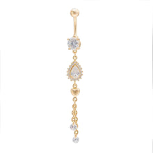 Rhinestone Dangle Chain Piercing Jewelry Navel Belly Button Bar Barbell Rings Body Jewelry  J4U66