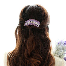 Rhinestone Purple Hair Accessories Floral Hair Clips Hairpin Hair Stick Leaves Jewelry J4U66