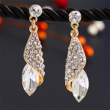 Rhinestone Water Drop Elegant Charm Earring Jewelry 5 Colors Women Statement Crystal Earrings J4U66