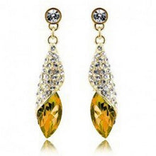 Rhinestone Water Drop Elegant Charm Earring Jewelry 5 Colors Women Statement Crystal Earrings J4U66