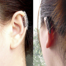 Rock Ear Cuff Earrings Leaf Chain Clip Wrap Earring jewelry Punk Hollow out Ladie Ear Cuff Clip Earrings J4U66